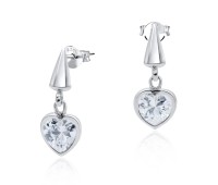 Heartdrop With Funnel Stud Earring STS-3283